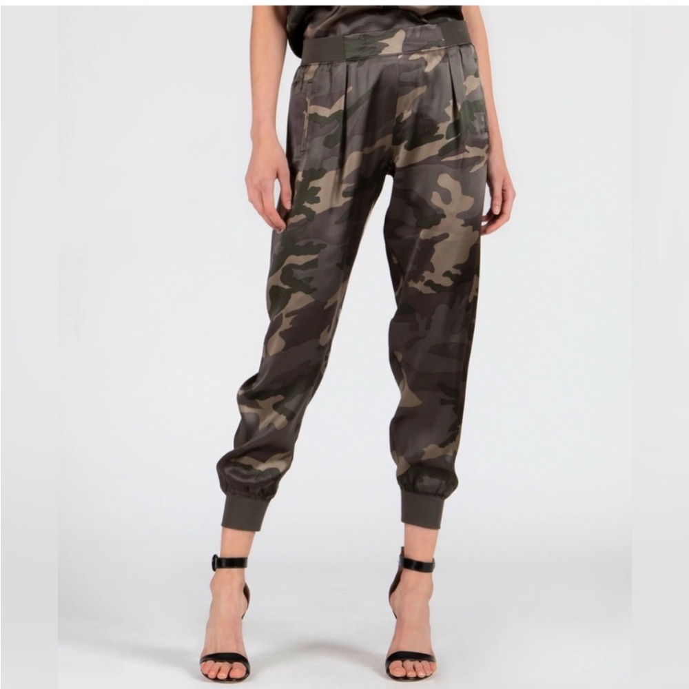 ATM Camouflage Silk Cargo Pants, Size Small, worn once